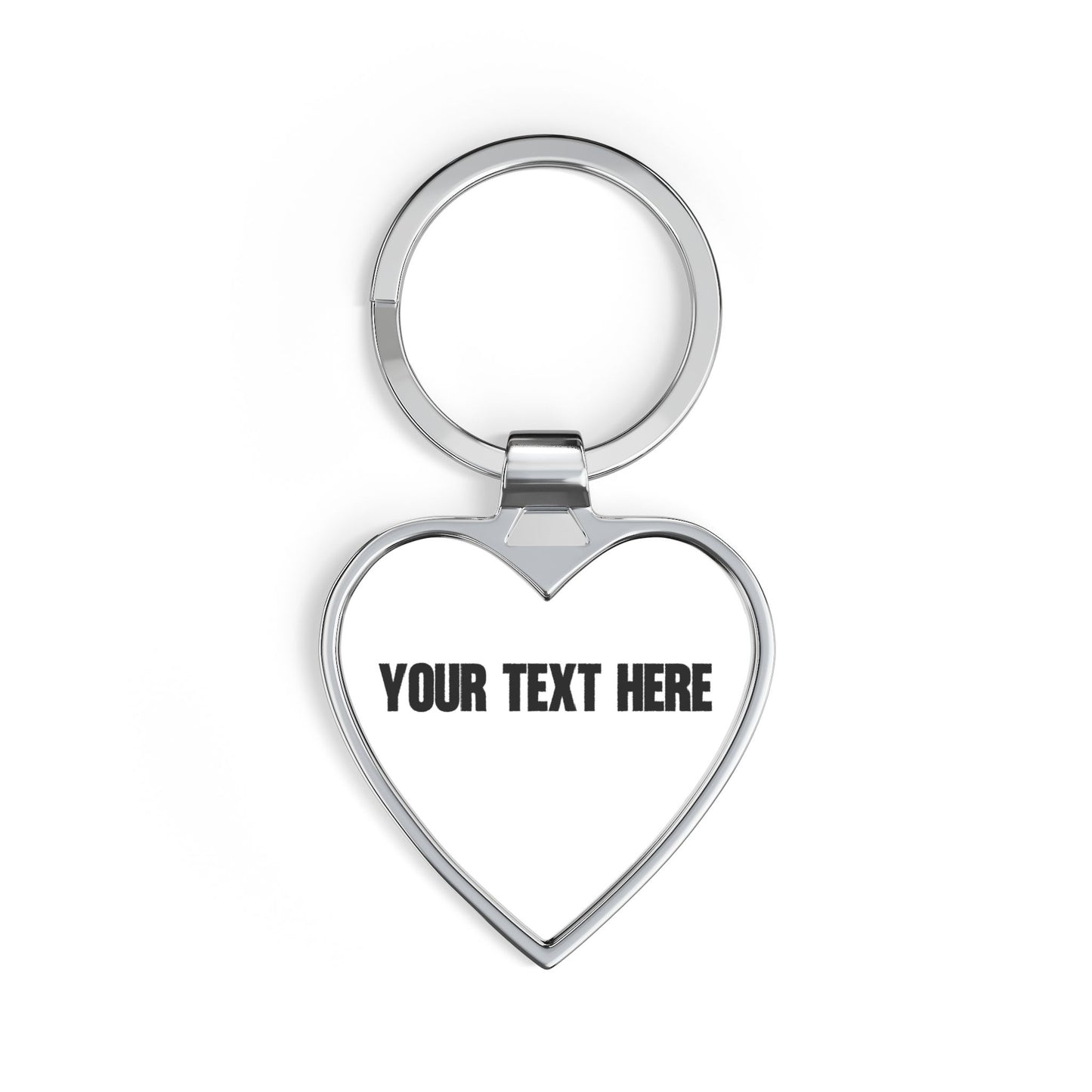 Personalized Heart Keychain — Custom Engraved 'Your Text Here' Gift